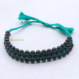 Natural Black Onyx Gemstone Thread Bracelet