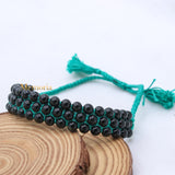 Natural Black Onyx Gemstone Thread Bracelet