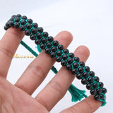 Natural Black Onyx Gemstone Thread Bracelet