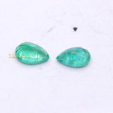 Natural Emerald Pear Shaped Faceted 2 Pcs Gemstone 8X5mm Healing Loose Gemstone For Making Jewelry