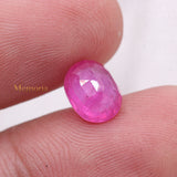 Natural Ruby Oval Shaped Faceted Gemstone 9X7mm Healing Loose Gemstone For Making Jewelry