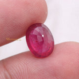 Natural Ruby Oval Shaped Faceted Gemstone 11X9mm Healing Loose Gemstone For Making Jewelry