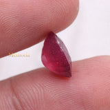 Natural Ruby Oval Shaped Faceted Gemstone 11X9mm Healing Loose Gemstone For Making Jewelry