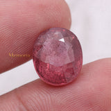 Natural Ruby Oval Shaped Faceted Gemstone 14X11mm Healing Loose Gemstone For Making Jewelry