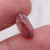 Natural Ruby Oval Shaped Faceted Gemstone 14X11mm Healing Loose Gemstone For Making Jewelry