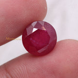 Natural Ruby Round Shaped Faceted Gemstone 12X12mm Healing Loose Gemstone For Making Jewelry