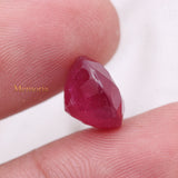 Natural Ruby Round Shaped Faceted Gemstone 12X12mm Healing Loose Gemstone For Making Jewelry