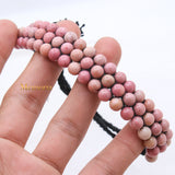 Natural Rhodochrosite Gemstone Thread Bracelet