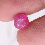 High Quality Natural Ruby Cushion Shaped Faceted Gemstone 8X8mm Healing Loose Gemstone For Making Jewelry