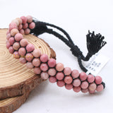 Natural Rhodochrosite Gemstone Thread Bracelet