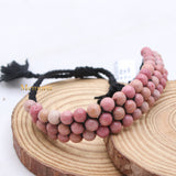 Natural Rhodochrosite Gemstone Thread Bracelet