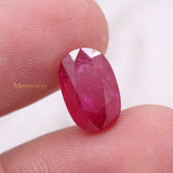 High Quality Natural Ruby Oval Shaped Faceted Gemstone 12X8mm Healing Loose Gemstone For Making Jewelry