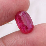 High Quality Natural Ruby Oval Shaped Faceted Gemstone 12X8mm Healing Loose Gemstone For Making Jewelry