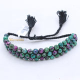 Natural Ruby Zoisite Gemstone Thread Bracelet