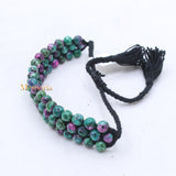 Natural Ruby Zoisite Gemstone Thread Bracelet