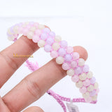 Natural Chalcedony Gemstone Thread Bracelet