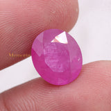 Natural Ruby Oval Shaped Faceted Gemstone 12X10mm Healing Loose Gemstone For Making Jewelry