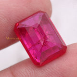 Natural Ruby Rectangle Shaped Faceted Gemstone 16X12mm Healing Loose Gemstone For Making Jewelry