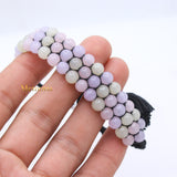 Natural Chalcedony Gemstone Thread Bracelet