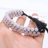 Natural Chalcedony Gemstone Thread Bracelet