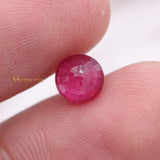 Buy Certified Natural Ruby Round Shaped Faceted Gemstone 7X7mm Healing Loose Gemstone For Making Jewelry