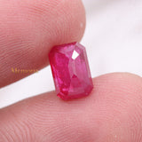 Certified Natural Ruby Octagon Shaped Faceted Gemstone 9X6mm Healing Loose Gemstone For Making Jewelry