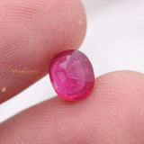 Natural Ruby Oval Shaped Faceted Gemstone 7X6mm Healing Loose Gemstone For Making Jewelry