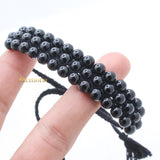 Natural Black Onyx Gemstone Thread Bracelet