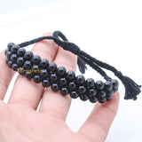 Natural Black Onyx Gemstone Thread Bracelet