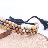 Natural Agate Gemstone Thread Bracelet