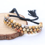 Natural Agate Gemstone Thread Bracelet