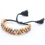 Natural Agate Gemstone Thread Bracelet