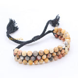 Natural Agate Gemstone Thread Bracelet