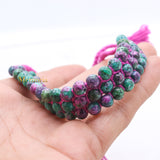 Natural Ruby Zoisite Gemstone Thread Bracelet