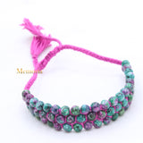 Natural Ruby Zoisite Gemstone Thread Bracelet