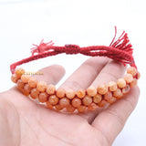 Natural Sunstone Gemstone Thread Bracelet