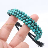 Natural Turquoise Gemstone Thread Bracelet