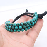 Natural Turquoise Gemstone Thread Bracelet