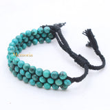 Natural Turquoise Gemstone Thread Bracelet