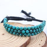 Natural Turquoise Gemstone Thread Bracelet