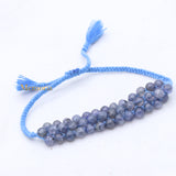 Natural Iolite Gemstone Thread Bracelet