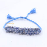 Natural Iolite Gemstone Thread Bracelet