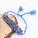 Natural Iolite Gemstone Thread Bracelet