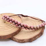 Natural Rhodochrosite Gemstone Thread Bracelet