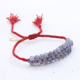 Natural Iolite Gemstone Thread Bracelet