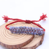 Natural Iolite Gemstone Thread Bracelet