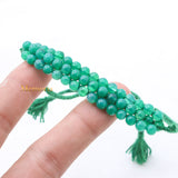 Natural Green Onyx Gemstone Thread Bracelet