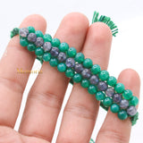 Natural Green Onyx & Iolite Gemstone Thread Bracelet