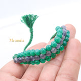 Natural Green Onyx & Iolite Gemstone Thread Bracelet