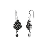 Black Onyx Gemstone 925 Silver Gold Plated Earring